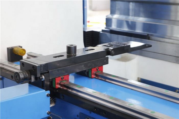 63T mini synchro press brake bending fingers moving on dual linear guides esa s640 dsp laser guarding